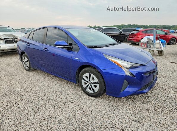 JTDKBRFUXJ3596428 2018 TOYOTA PRIUS Blue Front view