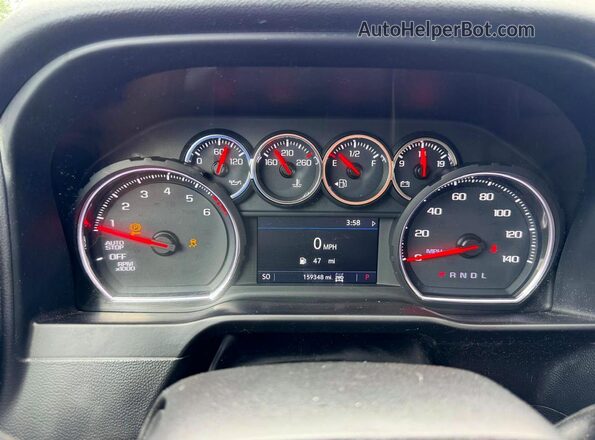 1GCPYDEKXKZ255942 2019 CHEVROLET SILVERADO Красный Вид задней части салона