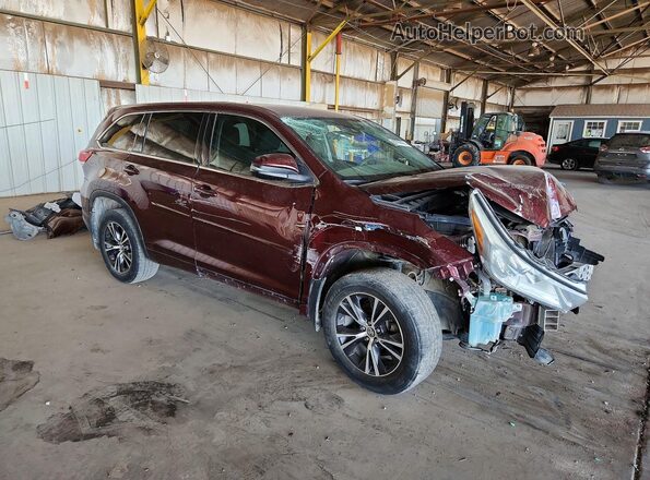 5TDBZRFH7HS467148 2017 TOYOTA HIGHLANDER Burgundy Vista frontal