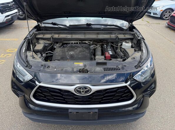 5TDGZRBHXLS002383 2020 TOYOTA HIGHLANDER Черный Вид салона спереди