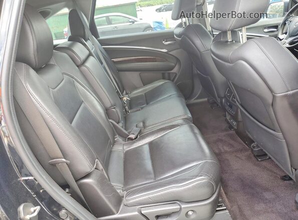 5FRYD3H5XHB010166 2017 ACURA MDX Black ძრავის განყოფილების ხედი