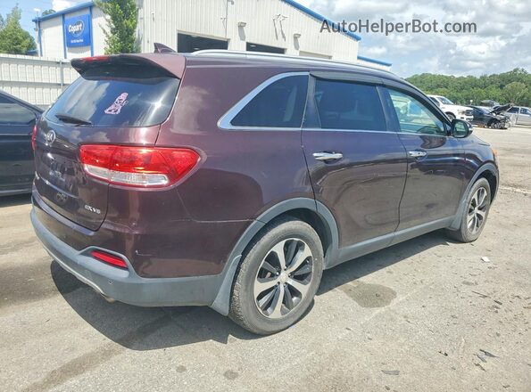 5XYPH4A56GG027734 2016 KIA SORENTO Темно-бордовый Передняя правая четверть