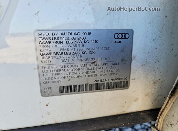 WA1L2AFP7HA060570 2017 AUDI Q5 White Սալոնի 360 աստիճան տեսք