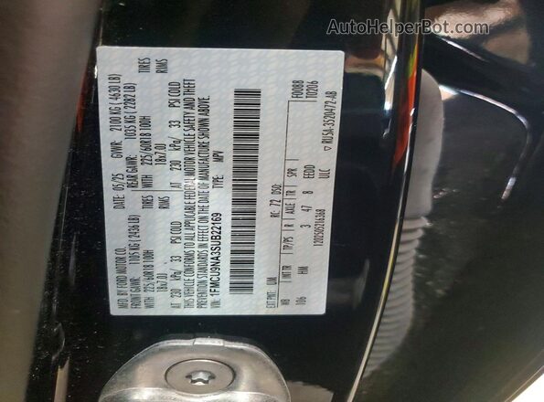 1FMCU9NA3SUB22169 2025 FORD ESCAPE Black Вид наклейки з VIN-кодом
