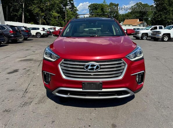 KM8SRDHF3HU202748 2017 HYUNDAI SANTA Red Widok z tyłu