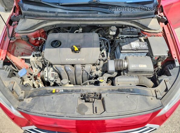 5NPD84LF1JH219930 2018 HYUNDAI ELANTRA Red ძრავის განყოფილების ხედი