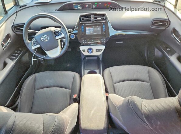 JTDKBRFU5J3591783 2018 TOYOTA PRIUS Silver Instrument cluster view