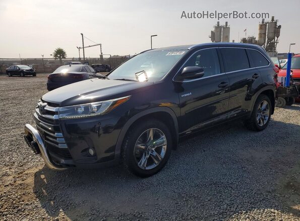 5TDDGRFH4JS046072 2018 TOYOTA HIGHLANDER Black უკანა მარცხენა