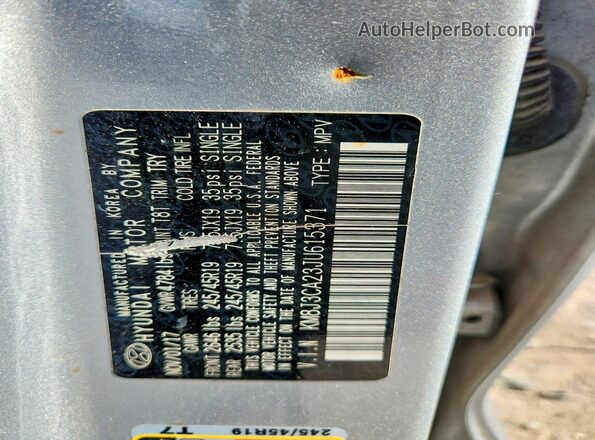 KM8J3CA23JU615371 2018 HYUNDAI TUCSON Silver Vista interior de 360 grados