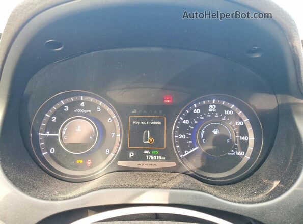 KMHFH4JG2GA504782 2016 HYUNDAI AZERA White Հետևի նստատեղերի տեսք