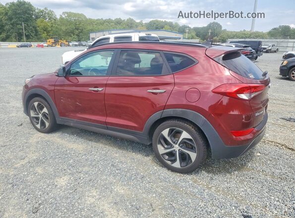 KM8J3CA28GU084659 2016 HYUNDAI TUCSON Темно-бордовый Задняя правая четверть