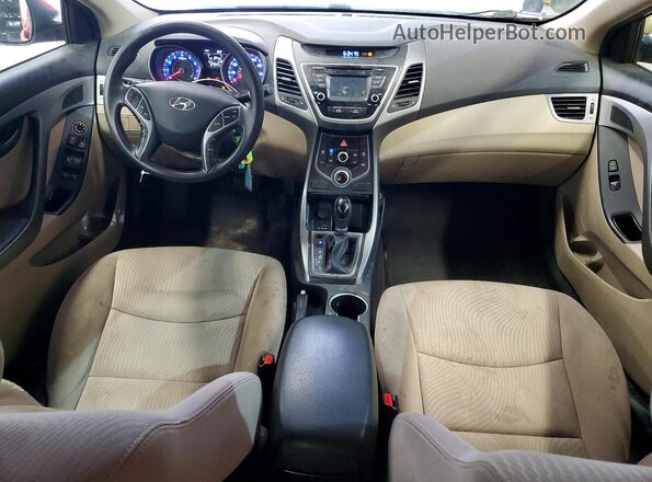 KMHDH4AE6GU517930 2016 HYUNDAI ELANTRA Burgundy Instrument cluster view