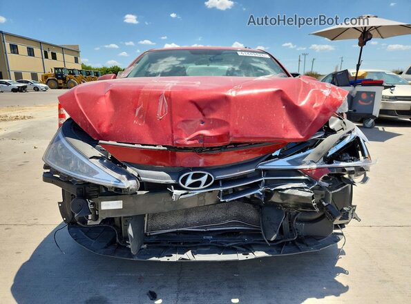 5NPD74LF7KH489264 2019 HYUNDAI ELANTRA Maroon Հետևի տեսք