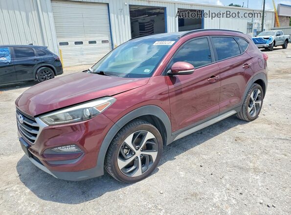 KM8J33A27JU631105 2018 HYUNDAI TUCSON Red Հետևի ձախ