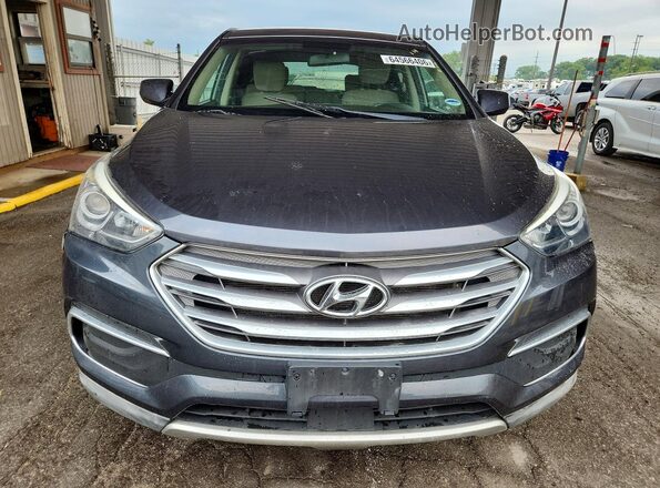 5XYZT3LB0JG563400 2018 HYUNDAI SANTA FE Gray Հետևի տեսք