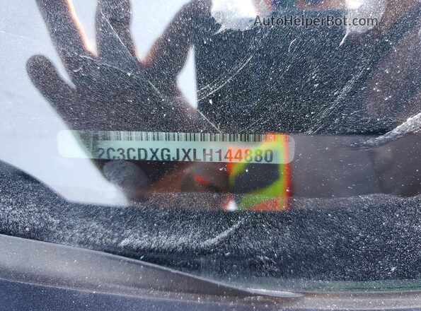 2C3CDXGJXLH144880 2020 DODGE CHARGER Black VIN sticker view