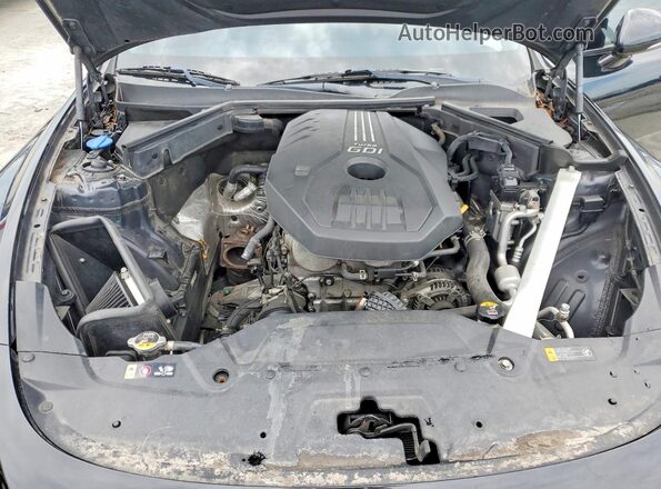 KNAE25LA4J6012228 2018 KIA STINGER Black ძრავის განყოფილების ხედი