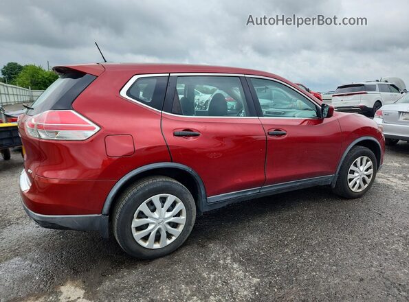KNMAT2MV1GP717537 2016 NISSAN ROGUE Красный Передняя правая четверть