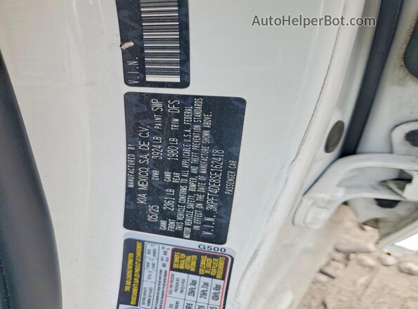 3KPFT4DE8SE162418 2025 KIA ALL OTHER White Widok naklejki z numerem VIN