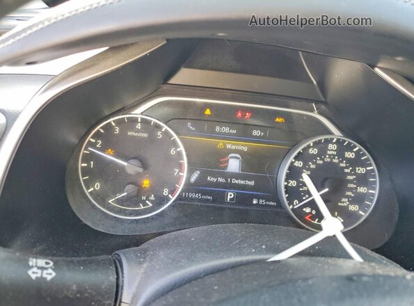 5N1AZ2MH6HN187471 2017 NISSAN MURANO Белый Вид задних сидений