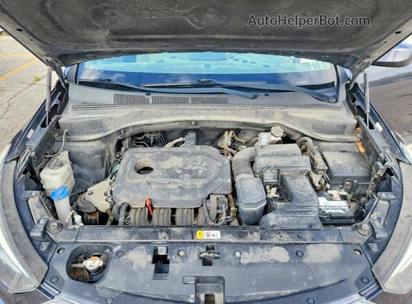 5XYZT3LB4JG565523 2018 HYUNDAI SANTA Gray ძრავის განყოფილების ხედი