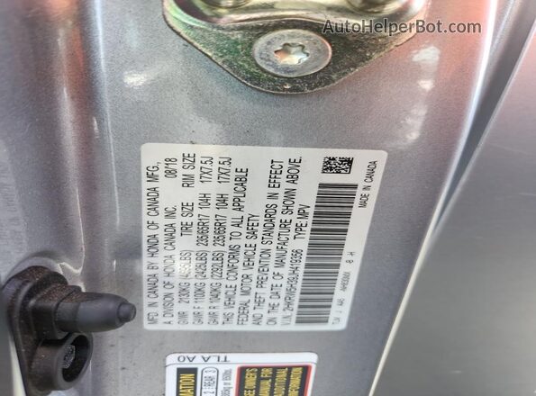 2HKRW5H39JH419356 2018 HONDA CR-V Silver სალონის 360-გრადუსიანი ხედი