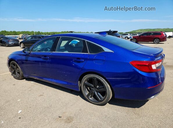 1HGCV2F37KA023267 2019 HONDA ACCORD Синий Задняя правая четверть