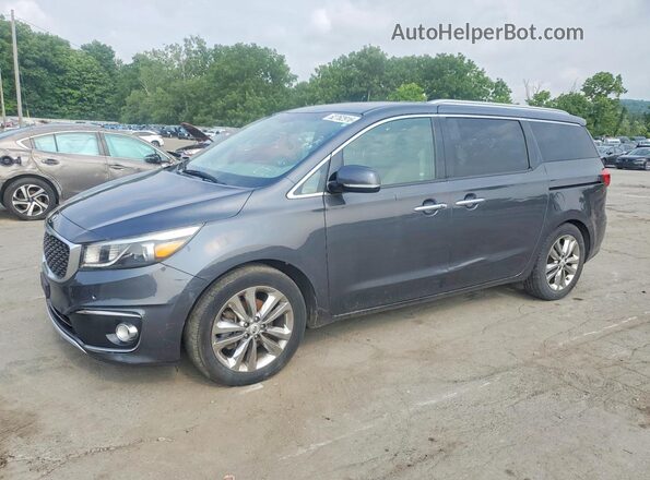 KNDME5C19G6171308 2016 KIA SEDONA Gray Задня ліва чверть