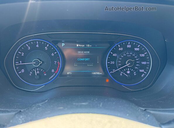KM8R4DHE0LU066415 2020 HYUNDAI PALISADE Blue Vista del cuadro de instrumentos