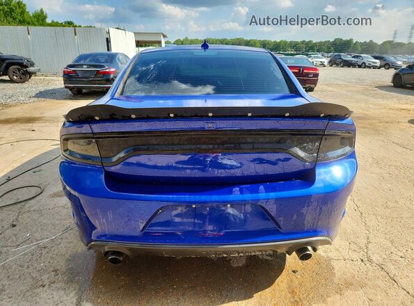 2C3CDXL90KH595360 2019 DODGE CHARGER Blue Widok wnętrza z przodu