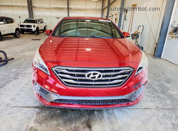 5NPE34AB1HH554330 2017 HYUNDAI SONATA Red Հետևի տեսք