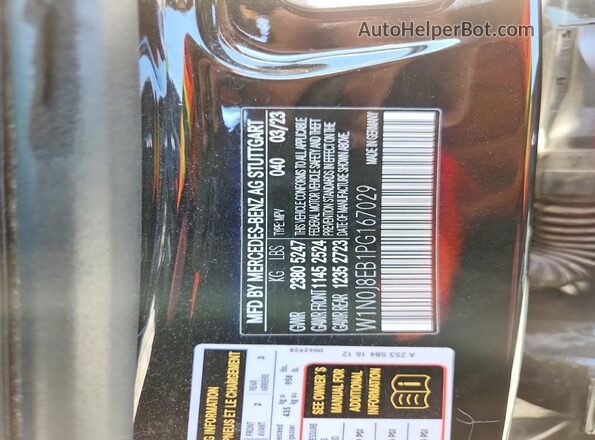 W1N0J8EB1PG167029 2023 MERCEDES-BENZ GLC-CLASS Black Панорамний вид салону 360°