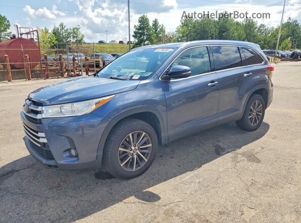 5TDKZRFH5KS301427 2019 TOYOTA HIGHLANDER Blue Задня ліва чверть