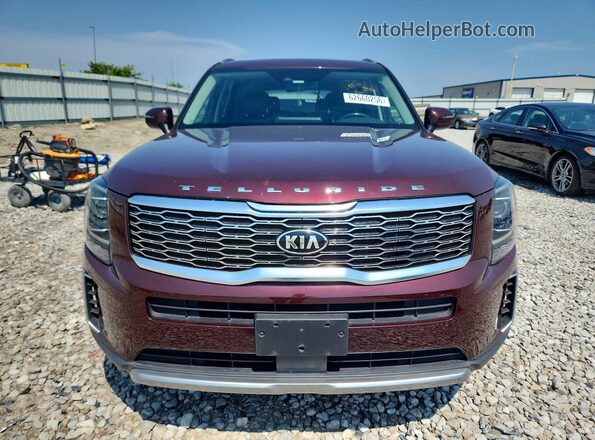 5XYP64HC6LG029522 2020 KIA TELLURIDE Burgundy Вид ззаду