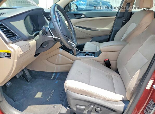 KM8J33A27JU631105 2018 HYUNDAI TUCSON Red Առջևի վահանակի տեսք