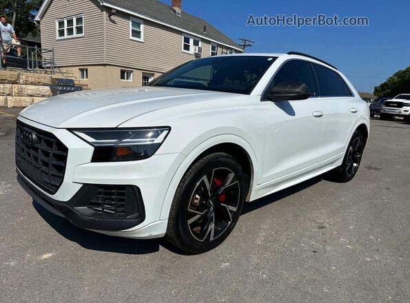 WA1AVAF14KD019524 2019 AUDI Q8 Белый Задняя левая четверть