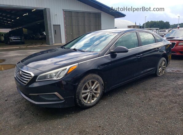 5NPE24AF1GH294922 2016 HYUNDAI SONATA Black Trasero izquierdo