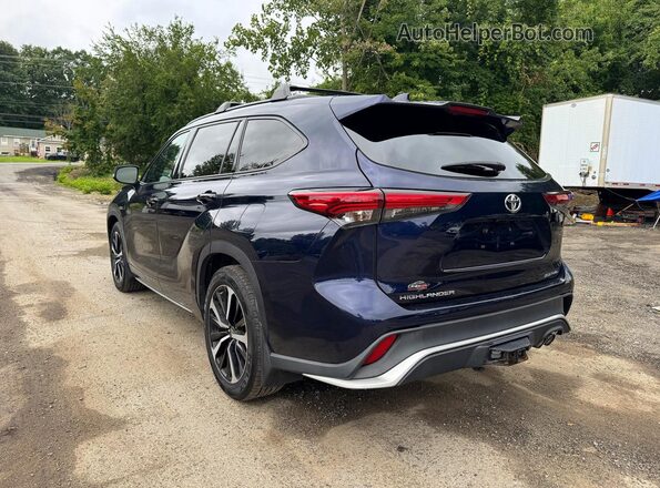 5TDJZRBHXMS090844 2021 TOYOTA HIGHLANDER Синий Передняя правая четверть