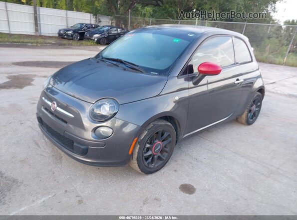 3C3CFFAR0GT222213 2016 FIAT 500 Gray Առջևի ձախ երեք քառորդ տեսարան