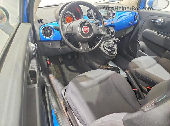 3C3CFFAR7GT184432 2016 FIAT 500 Blue Առջևի վահանակի տեսք