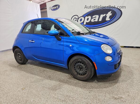 3C3CFFAR7GT184432 2016 FIAT 500 Blue Առջևի աջ