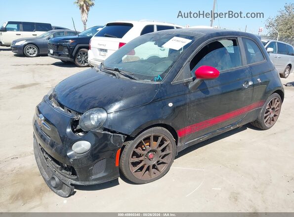 3C3CFFFH7GT122111 2016 FIAT 500 Black Առջևի ձախ երեք քառորդ տեսարան
