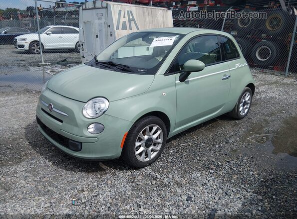3C3CFFKR0HT555320 2017 FIAT 500 Green Առջևի ձախ երեք քառորդ տեսարան