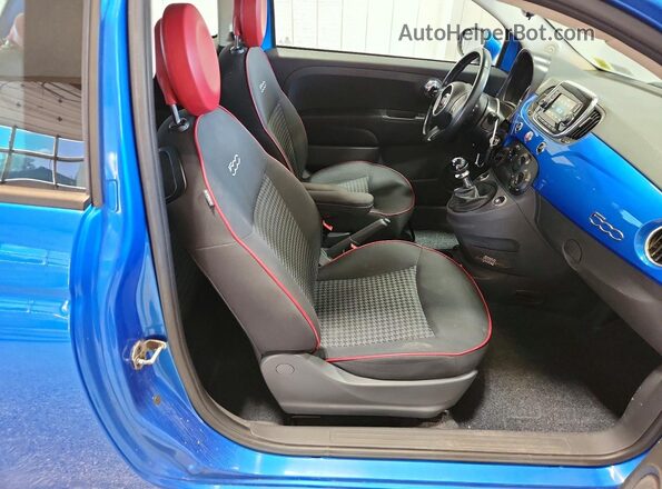3C3CFFKR0HT669821 2017 FIAT 500 Blue Հետևի նստատեղերի տեսք