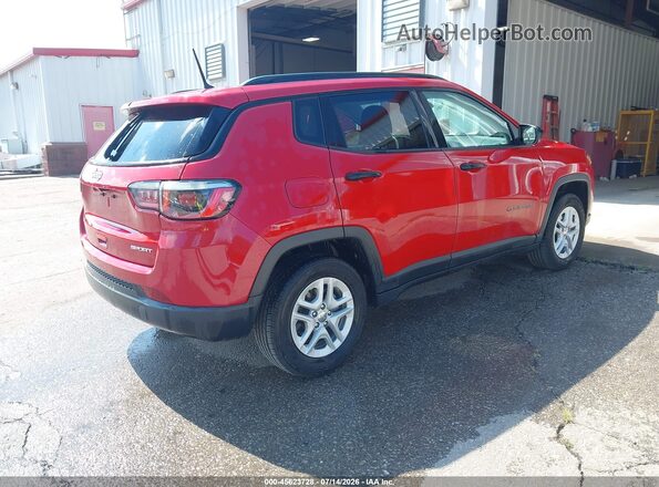 3C4NJCAB0JT405610 2018 JEEP COMPASS Красный Задняя правая четверть