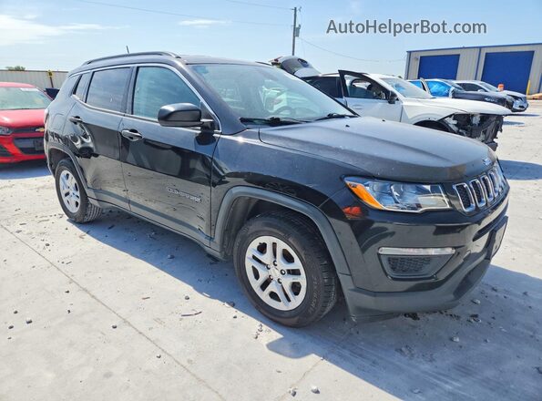 3C4NJCAB0KT675566 2019 JEEP COMPASS Black Przód prawy