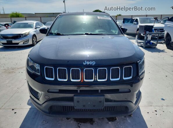 3C4NJCAB0KT675566 2019 JEEP COMPASS Black Widok z przodu