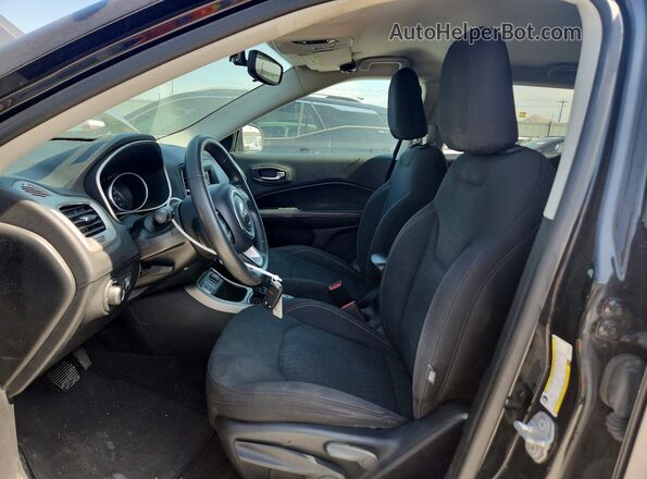 3C4NJCAB0KT675566 2019 JEEP COMPASS Black Widok wnętrza z przodu