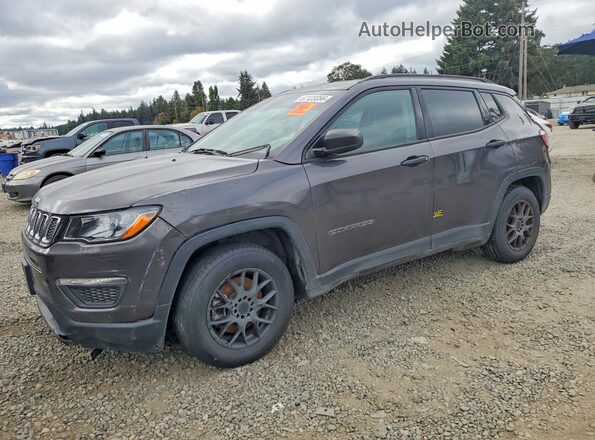 3C4NJCAB2JT123453 2018 JEEP COMPASS Gray Trasero derecho