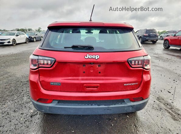 3C4NJCAB2JT339478 2018 JEEP COMPASS Red Rear view
